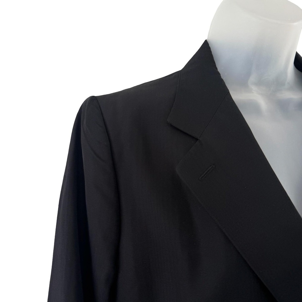 Dries Van Noten Blazer Womens 44 US 8 Black Subtle Pattern Sheen Tailored Jacket - Picture 3 of 16